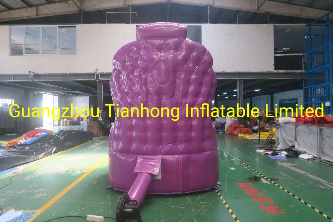 New Design 2m Tall Purple Inflatable Queen King Throne Chair